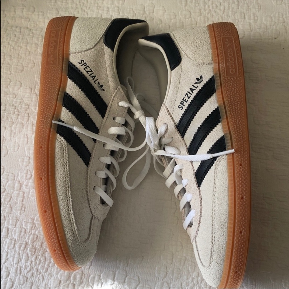 ADIDAS Handball Spezial Aluminum/ Black Suede Women’s Sneakers 8.5 NEW - Picture 8 of 9